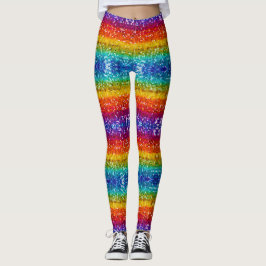Sparkle and Shine with Rainbow Sequin Glitter Leggings