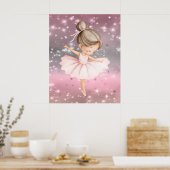 Sparkle Ballerina Danser Canvas Poster (Keuken)