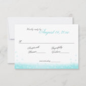 Sparkle Beach Aqua en Gold Sea Shells Respons RSVP Kaartje (Voorkant)