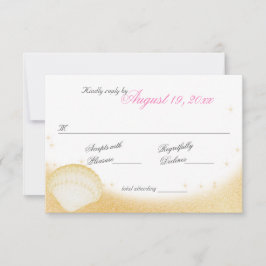 Sparkle Beach Sea Shells en Starfish Respons RSVP Kaartje