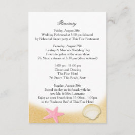 Sparkle Beach Seashell Roze Trouw Itinerary Kaart