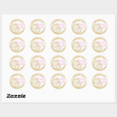 Sparkle Beach Seashells Dank u Ronde Sticker (Vel)
