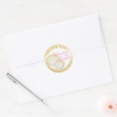 Sparkle Beach Seashells Dank u Ronde Sticker (Envelop)