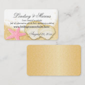 Sparkle Beach Wedding Informatie Kaarten (Voorkant / Achterkant)