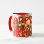 Sparkle Birthday Mok ontworpen door zazz_it (Voorkant links)