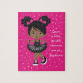 Sparkle Black Girl op maat Legpuzzel (Verticaal)