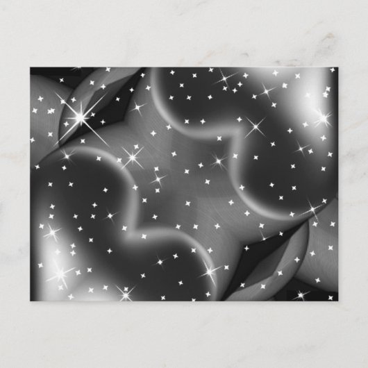 Sparkle Black Hearts Briefkaart (Voorkant)