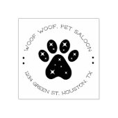 sparkle bling Paw Print huisdier salon Rubberstempel (Afrduk)