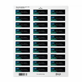 Sparkle Blue & Green Masquerade Adresetiketten Etiket (Full Sheet)