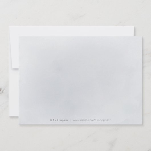 Sparkle blue zilverglitter floral Save the Date (Achterkant)