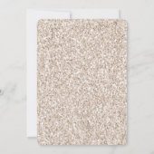 Sparkle Blush Cream Glitz Glitter Baby shower Kaart (Achterkant)