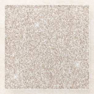 Sparkle Blush Cream Glitz Glitter Glazen Onderzetter