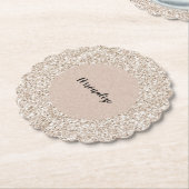 Sparkle Blush Cream Glitz Glitter  Kartonnen Onderzetters (Gekanteld)