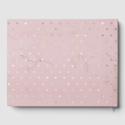 Sparkle Blush Pink Gold Butterflies Quinceanera Gastenboek (Achterkant)