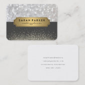 Sparkle Bokeh met Faux Metallic Gold Label (Voorkant / Achterkant)