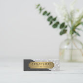 Sparkle Bokeh met Faux Metallic Gold Label (Staand voorkant)