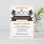 Sparkle Boo Halloween Witch Vrijgezellenfeest Kaart (Staand voorkant)