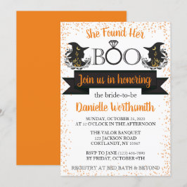 Sparkle Boo Halloween Witch Vrijgezellenfeest Kaart