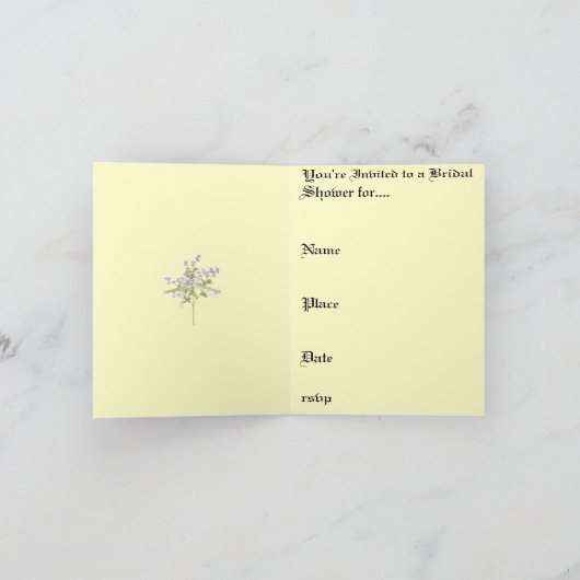 Sparkle & Bows Bridel Douche Uitnodiging (Binnen)