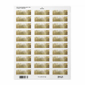 Sparkle Bright Lights Rustic Gold Uitnodiging Etiket (Full Sheet)