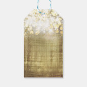 Sparkle Bright Lights Rustiek Goud Elegant Cadeaulabel (Achterkant)