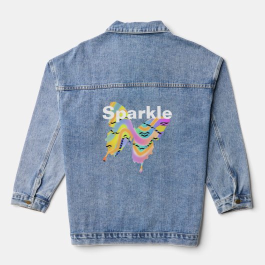 Sparkle Butterfly Denim Jacket (Achterkant)
