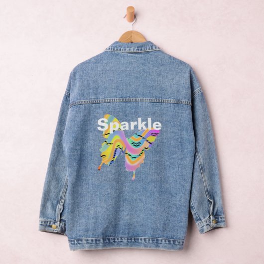 Sparkle Butterfly Denim Jacket (Hangar)