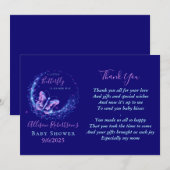 Sparkle Butterfly Girl Baby shower Hartelijk dank Kaart (Voorkant / Achterkant)