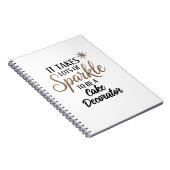Sparkle Cake Decorator Notitieboek (Rechterzijde)