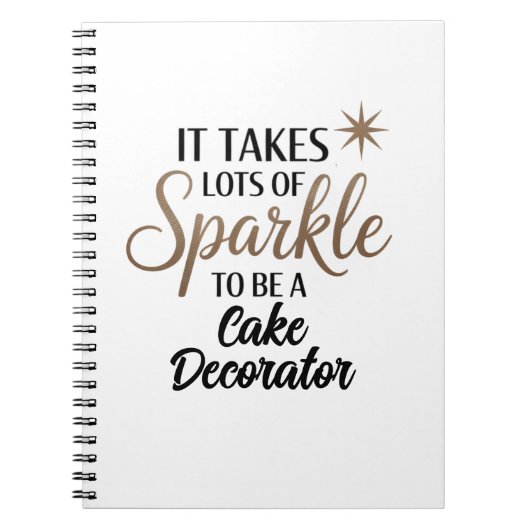 Sparkle Cake Decorator Notitieboek (Voorkant)