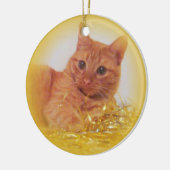 Sparkle Cat Keramisch Ornament (Links)