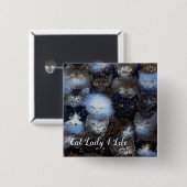 Sparkle Cats Cat Lady 4 Life Button (Voorkant /achterkant)