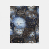 Sparkle Cats Fleece Deken (Voorkant)