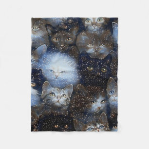 Sparkle Cats Fleece Deken