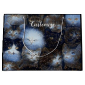 Sparkle cats Large Gift Bag Groot Cadeauzakje (Voorkant)