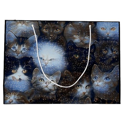 Sparkle cats Large Gift Bag Groot Cadeauzakje (Achterkant)