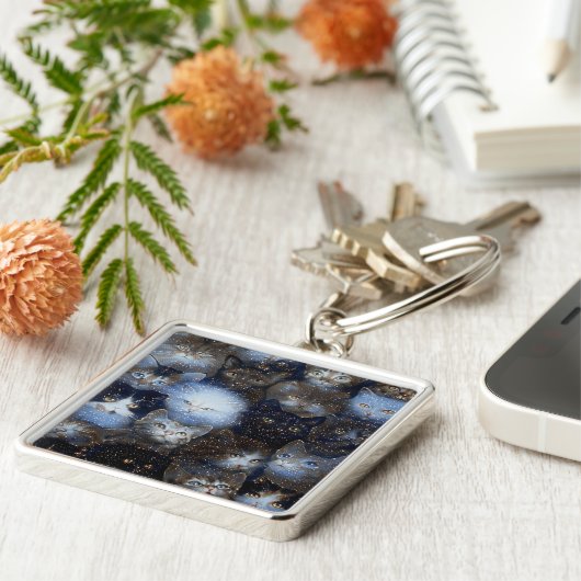 Sparkle Cats Premium-Sleutelhanger Sleutelhanger (Zijkant)