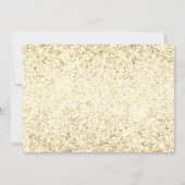Sparkle Champagne Gown Quinceanera Party Kaart (Achterkant)