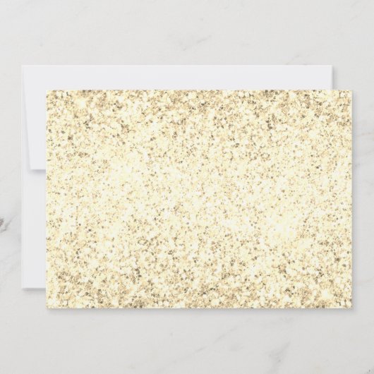 Sparkle Champagne Gown Quinceanera Party Kaart (Achterkant)