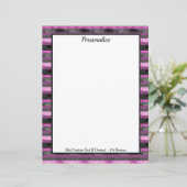 Sparkle Chic Pink Black Glitter Stripe Personalize (Staand voorkant)