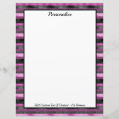 Sparkle Chic Pink Black Glitter Stripe Personalize (Voorkant)
