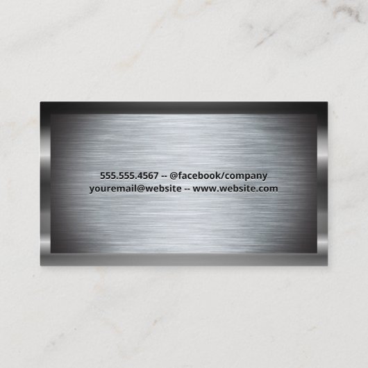 Sparkle Clean Tooth Icon | Metaalborstel Visitekaartje (Achterkant)