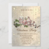 Sparkle Confetti Balls Candle Christmas Party Kaart (Voorkant)