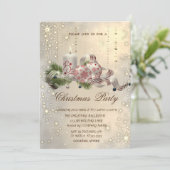 Sparkle Confetti Balls Kaars Kerstfeest Kaart (Staand voorkant)