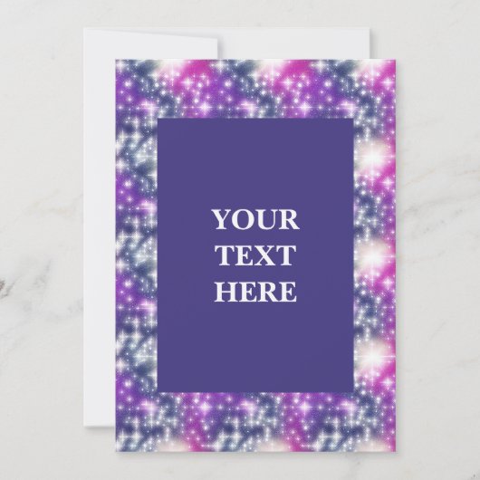 Sparkle Cosmic Paars Abstract Kaart (Voorkant)