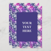 Sparkle Cosmic Paars Abstract Kaart (Voorkant / Achterkant)
