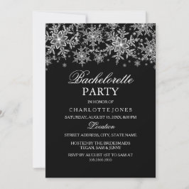 Sparkle Crystal Snowflake Bachelorette Kaart