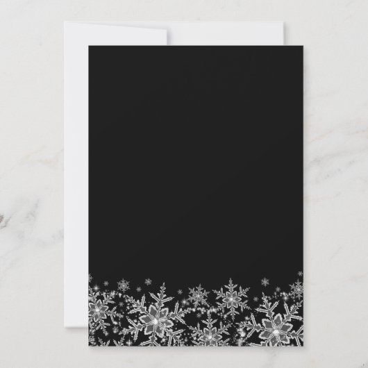 Sparkle Crystal Snowflake Bachelorette Kaart (Achterkant)