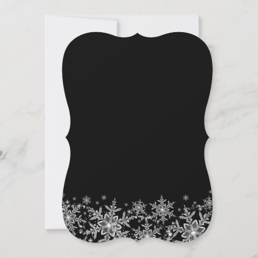 Sparkle Crystal Snowflake Bachelorette Kaart (Achterkant)