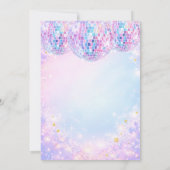 Sparkle Dance Disco Ball Birthday Party Invitation Kaart (Achterkant)